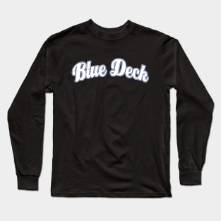 Blue Deck, Baseball style, distressed Long Sleeve T-Shirt